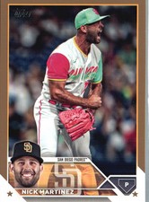 2023 Topps Update #US10 Nick Martinez Gold #/2023
