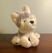 GANZ Webkinz Husky Gray White Plush Stuffed Animal No Code HM120 2008