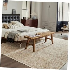 5x7 Area Rugs Washable Non Slip Vintage Rug Farmhouse Stain Fade Resistant