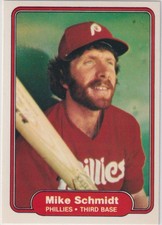 1982 Fleer #258 Mike Schmidt Philadelphia Phillies
