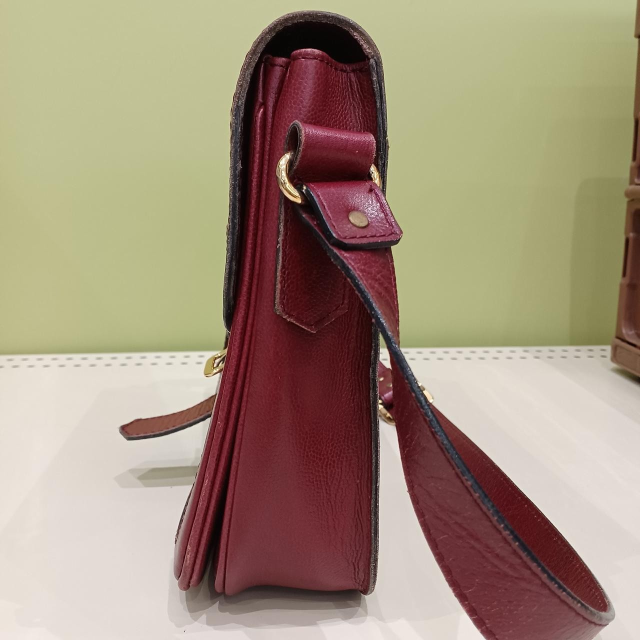 Borsa a tracolla Yves Saint Laurent logo rosso 10 pollici