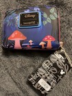 Loungefly Disney Alice in Wonderland Caterpillar Mushroom Fuzzy Flap Wallet NEW — photo 2