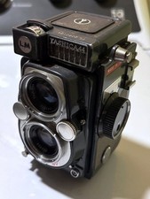 Yashica 44 LM Grey 127 Film 4x4 TLR Camera w/ 60mm f/3.5 Lens - Works Great