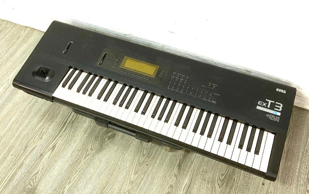 KORG T3 EX Music Workstation Synthesizer Keyboard Tested Working
