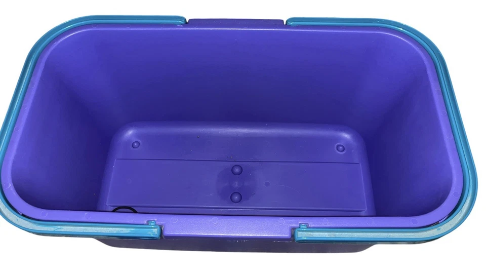 Vtg Eagle Craftstor Craft Sew Tote Organizer W/Tray Teal Pink Purple Retro USA - Image 3 of 3