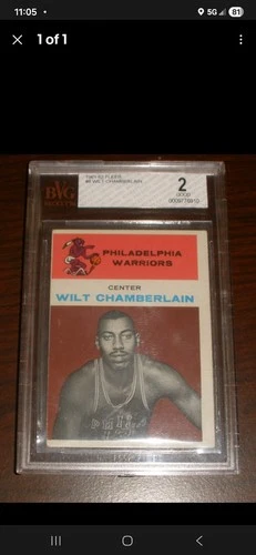 1961-62 Fleer Basketball Rookie #8 Wilt Chamberlain RC BVG 2 GOOD