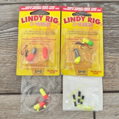 Lindy Rig X-Treme Night Crawler-Leech Minnow Floating Red Hooks Lot