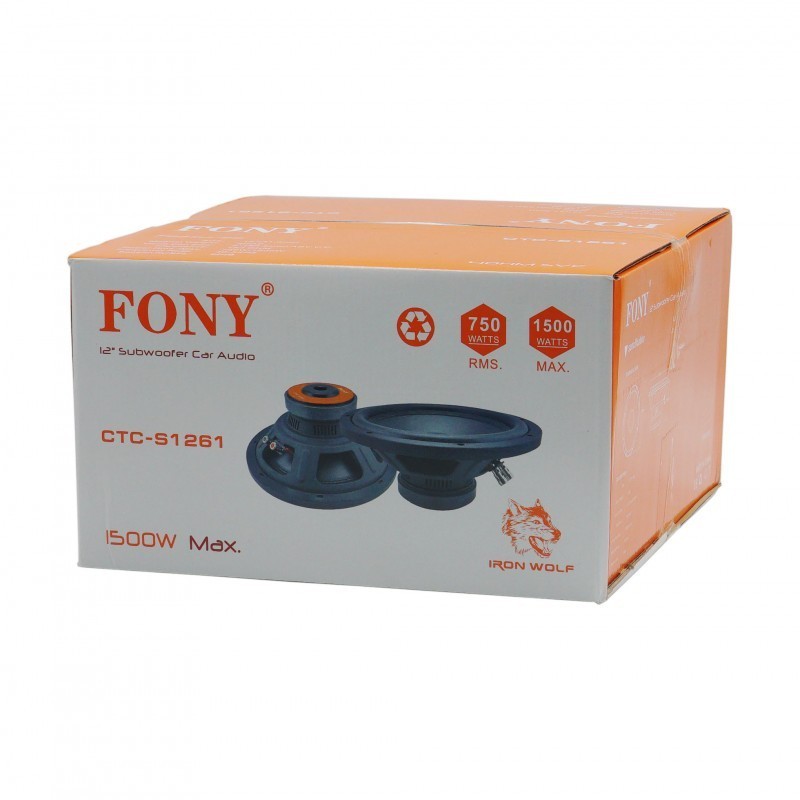 Sistema Subwoofer Auto 31cm Fony CTC S1261 1500W - Set Professionale