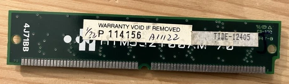 Vintage Hyundai Electronics 4 MB 72-pin SIMM RAM Memory Module - 70ns - Image 2 of 2