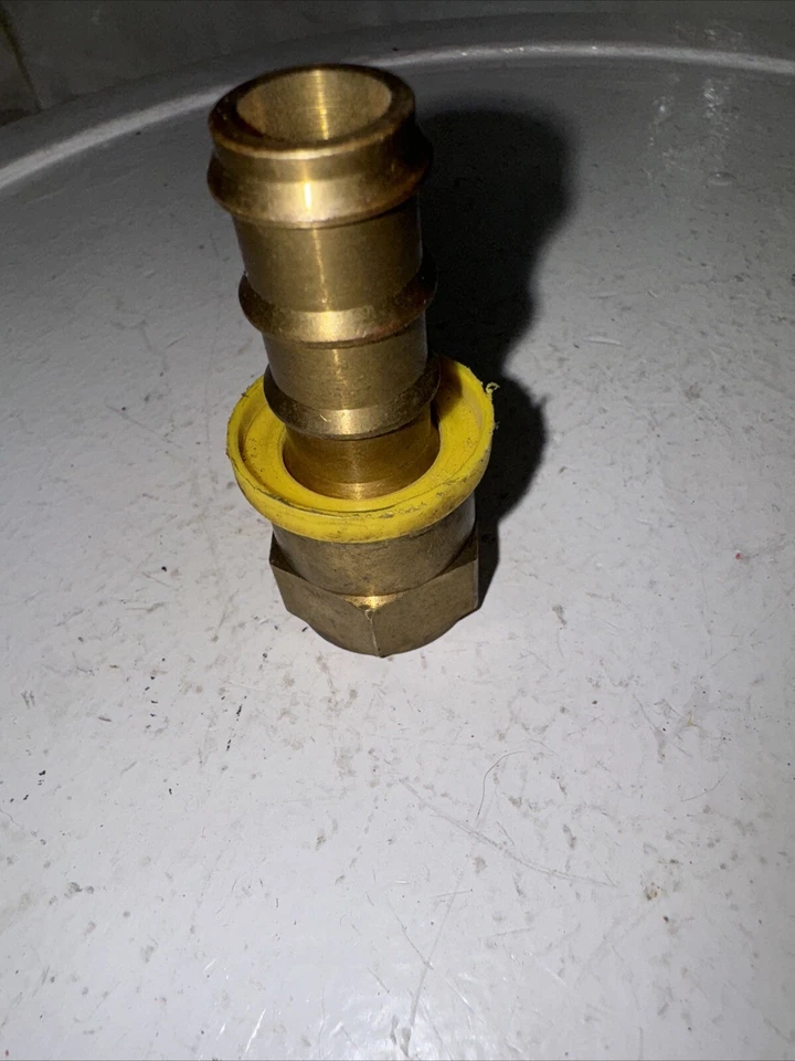 Eaton #10an Female to 1/2 Barb Push On Brass Straight Fitting - Image 4 of 4