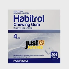 Habitrol Nicotine Gum 4mg FRUIT (408 Total  Pieces. 2 Bulk Boxes) NEW 07/2027
