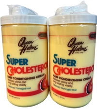 Queen Helene Super Cholesterol Hair Conditioning Cream 2lb 2 PACK NEW SEALED
