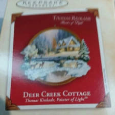 Hallmark 2002 Deer Creek Cottage Keepsake Ornament Thomas Kinkade QXI5276 DV109