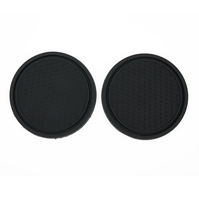 2x Black Car Auto Cup Holder Anti Slip Insert Coasters Pads Interior Accessories