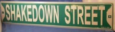 GRATEFUL DEAD METAL TIN SHAKEDOWN STREET ST SIGN EMBOSSED jerry garcia DEADHEAD