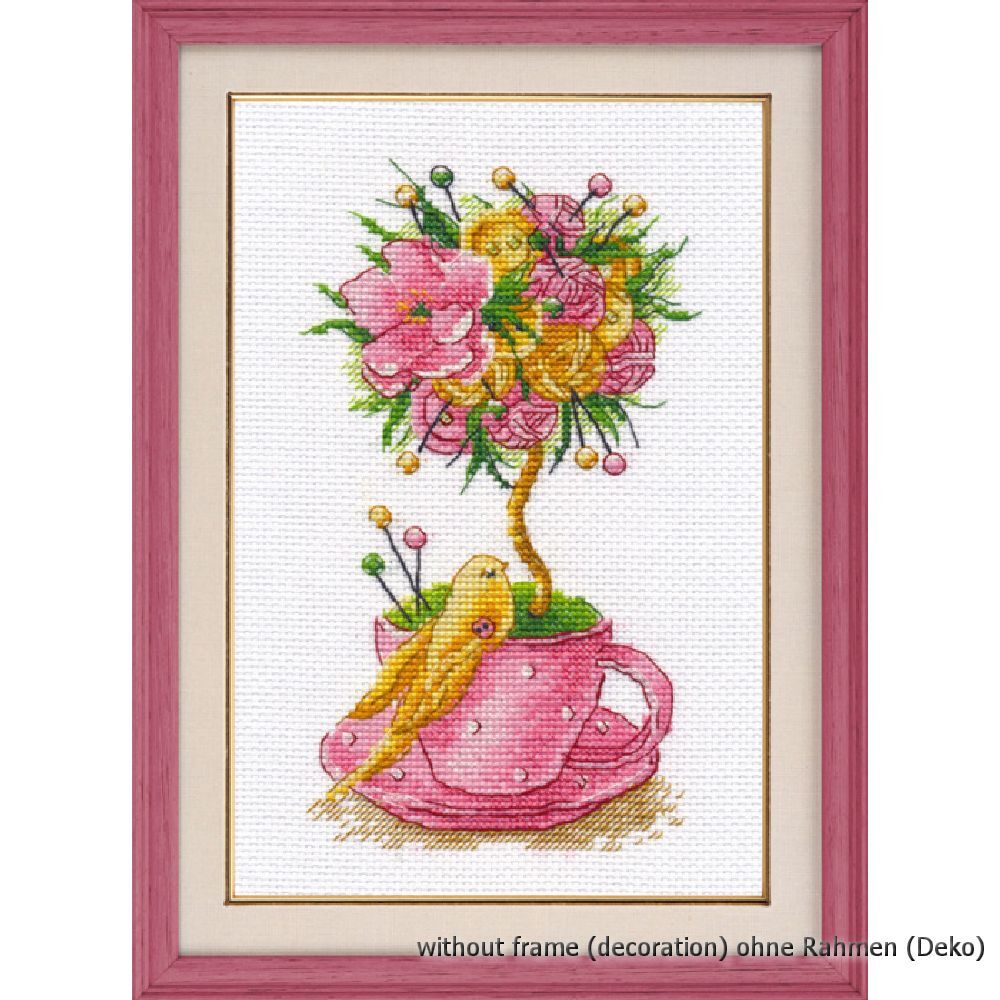 Oven counted cross stitch kit ""Topiary"", 11x18cm, DIY