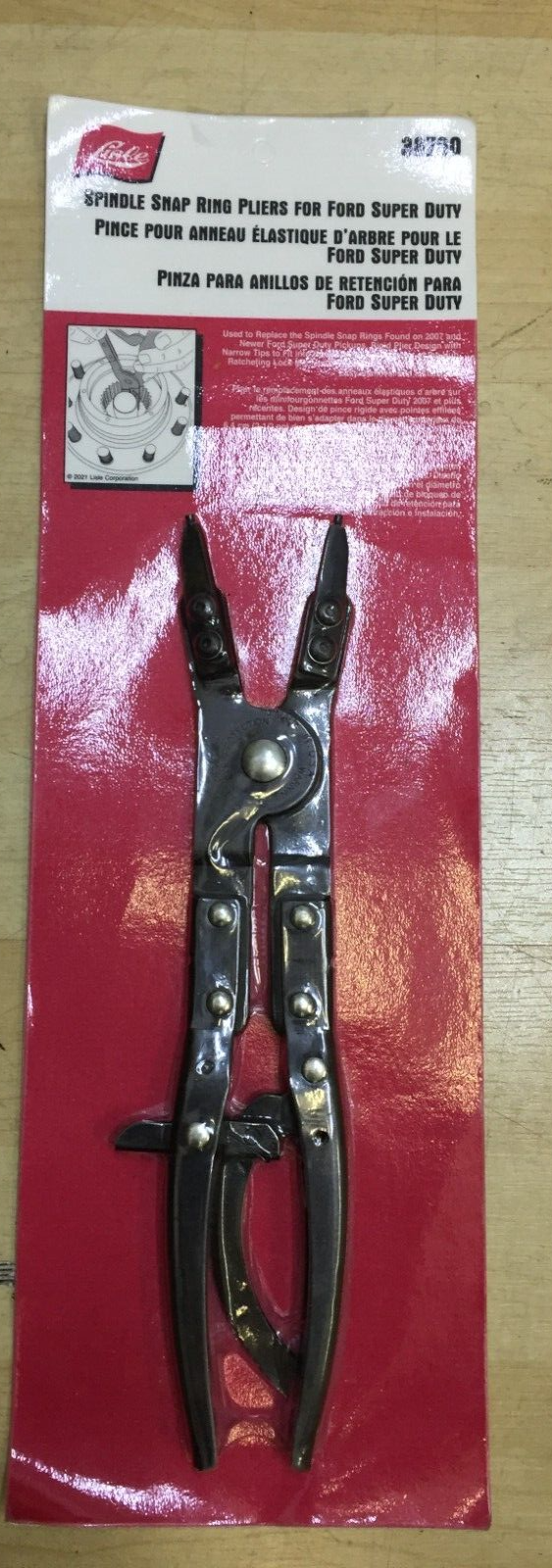Lisle Spindle Large Snap Ring/ Retaining Ring Pliers for Ford Super Duty #38700