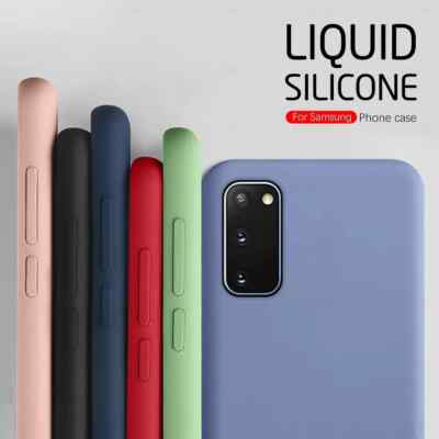 Hülle für Samsung Galaxy S21 S20 Ultra A12 A21s Stoßfest Flüssig Silikon Cover