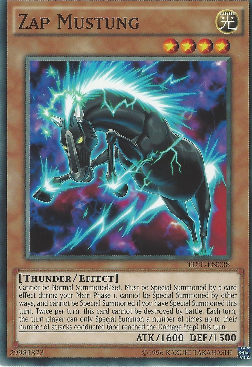 YU-GI-OH CARD: ZAP MUSTANG - TDIL-EN038 | eBay