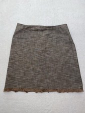 Matilda Jane Fall Brown Ruffle Bottom Skirt Women s Medium GUC