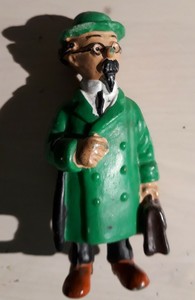 FIGURINE PVC MOULINSART TINTIN KUIFJE HERGE 2011 TAILLE MINI PROF TOURNESOL