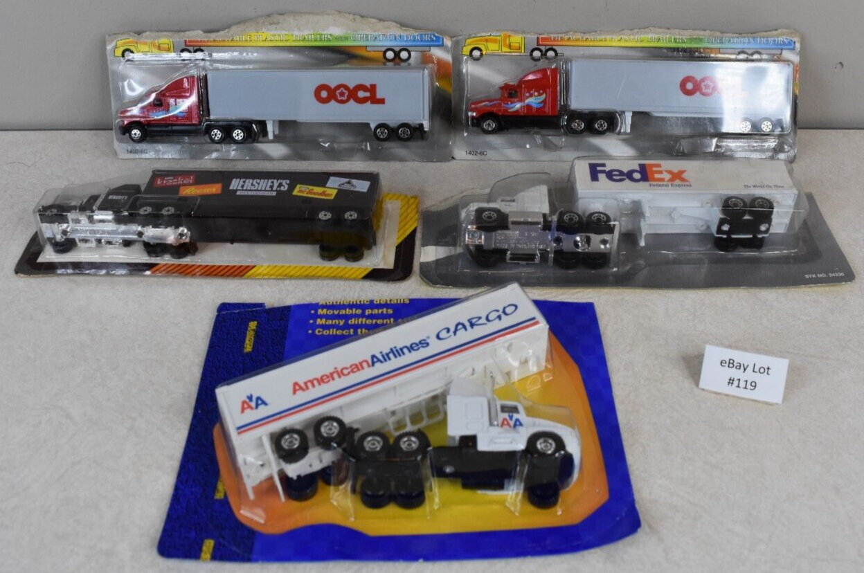 (Lot 119) Vintage 1/64 & 1/87 Toy Semi Tractor Trailer Trucks Matchbox