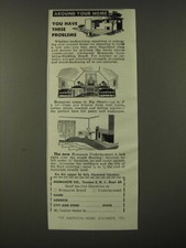 1951 Homasote Insulating-Building Board and Underlayment Ad - Around your home