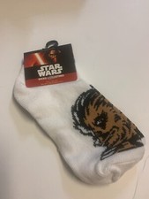 White Socks Childs Size 6 Star Wars Chewbacca Planet Sox New with Tags