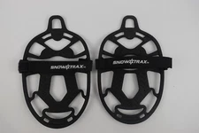 Snow Trax Adjustable Straps Ice Cleats Black Size Small Medium L/XL, Very Good