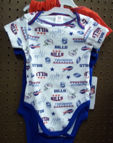 Buffalo Bills 3 Piece Baby Bodysuit 6 to 12 Months - Picture 3 of 3