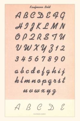 Vintage Journal Font Sample Chart, Kaufmann Bold by Found Image Press, Found ...