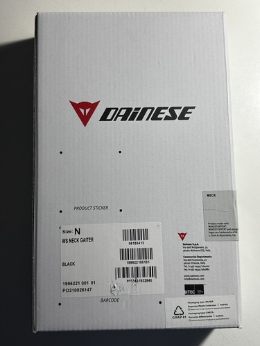 DAINESE SCALDACOLLO ANTIVENTO MOTO WS NECK GAITER BLACK WINDSTOPPER INVERNALE - Foto 3 di 5