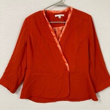 CAbi Jane Wrap Jacket Blazer size 4 Preppy Office Career