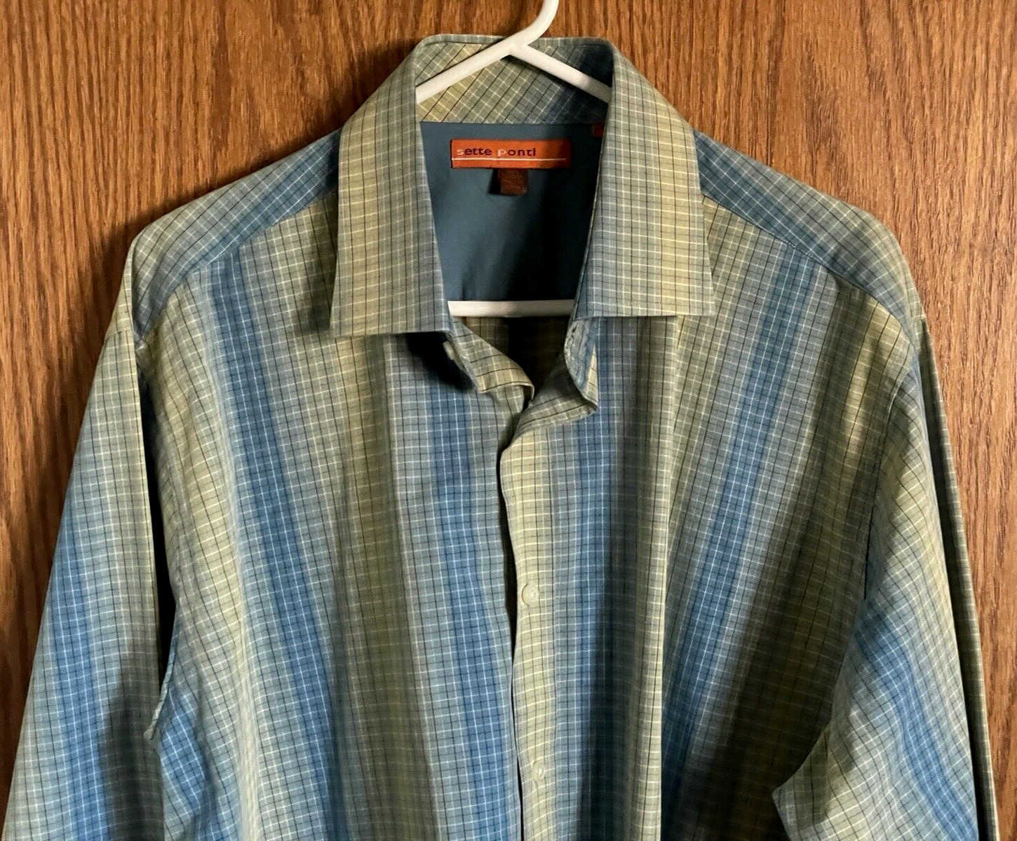 Sette Ponti Multicolor Plaid Button Front Casual … - image 2