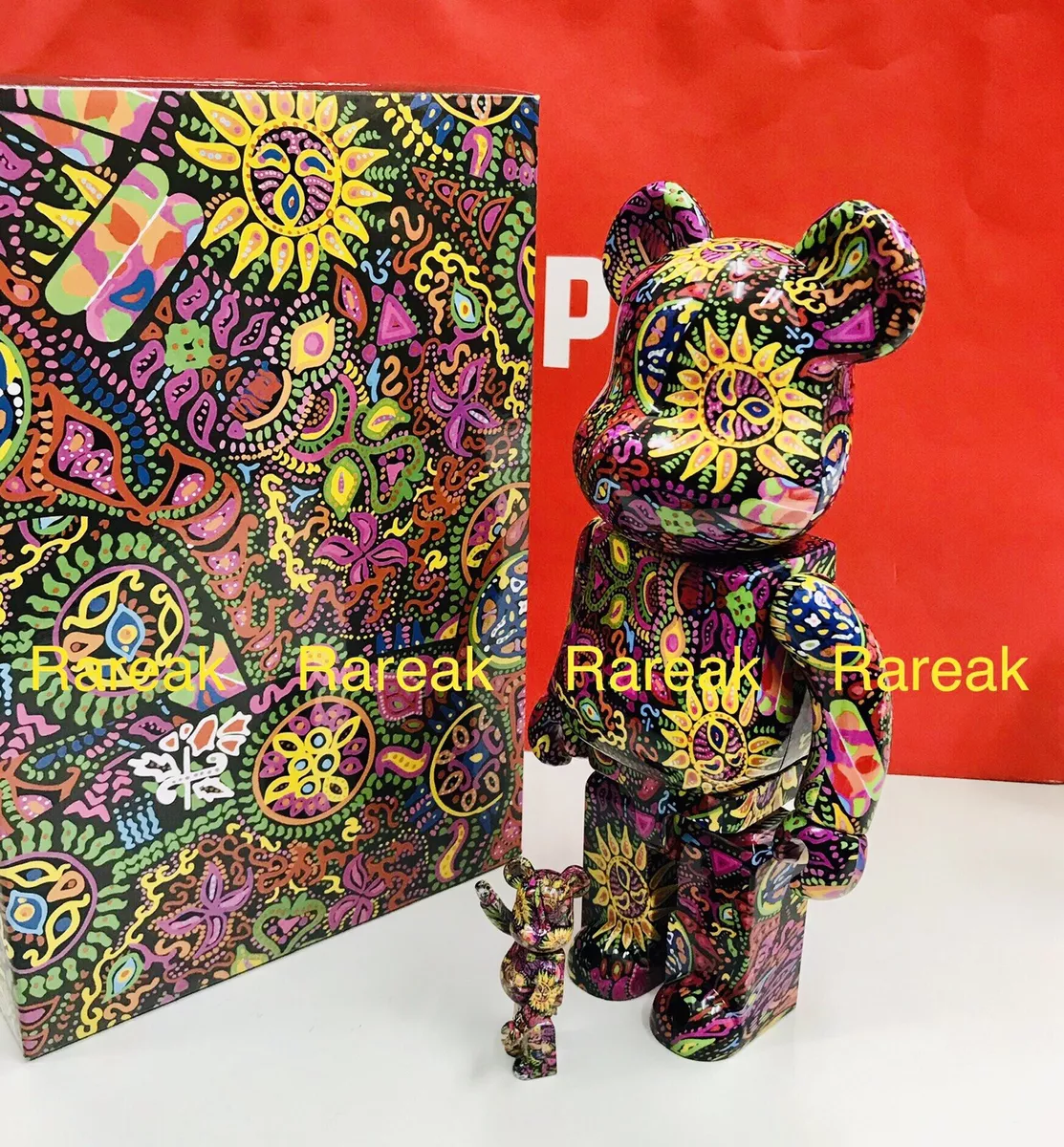 Medicom Bearbrick Hide Amplifiers Psychedelic Paisley 400% + 100