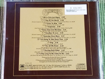 CARPENTERS THE SINGLES 1969-1973 (12 TRACK CD) FREE SHIPPING | eBay