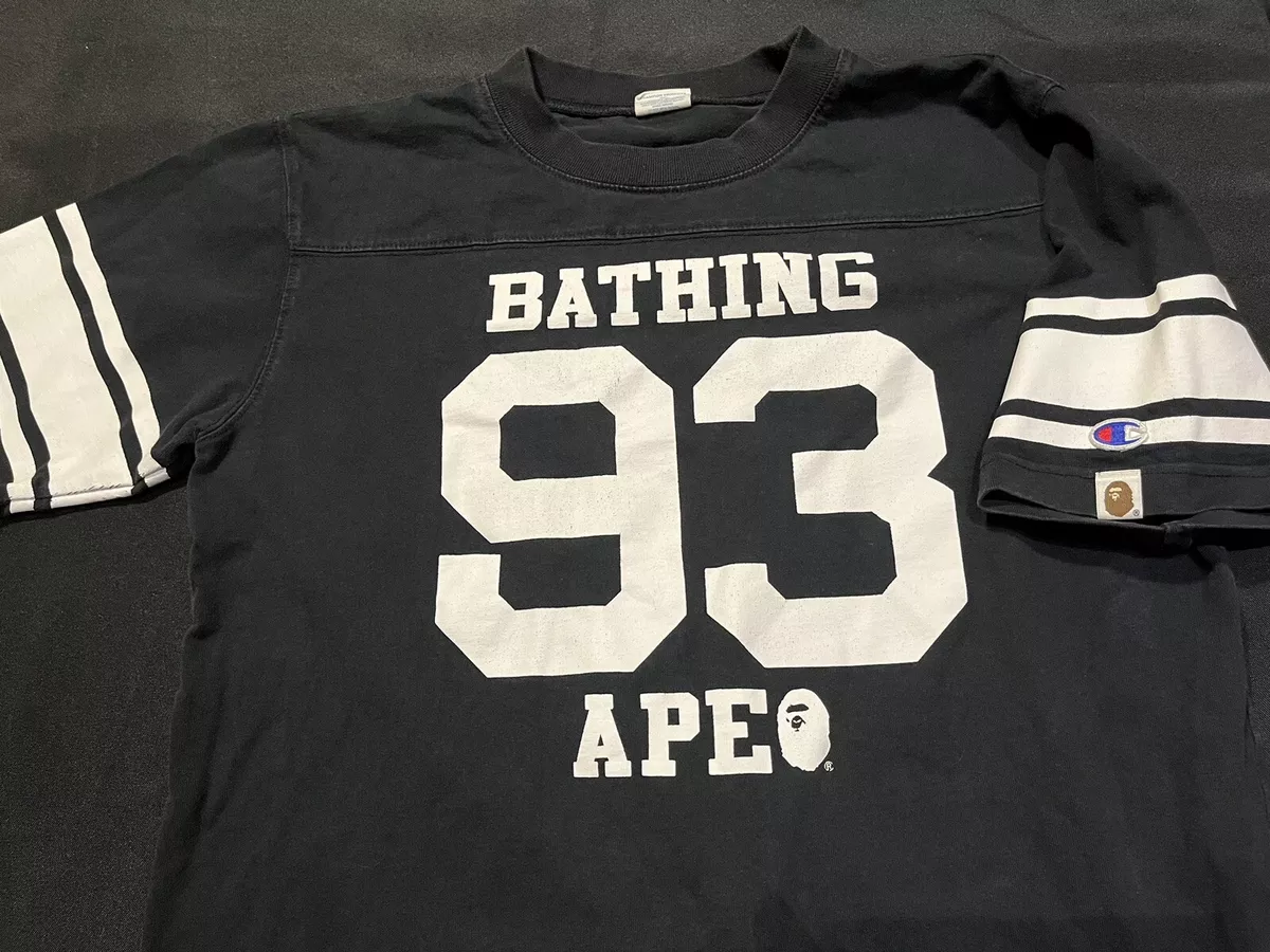 BAPE BATHING APE X CHAMPION 93 COLLABORATION SHIRT RARE TSHIRT L LARGE AUTHENTIC