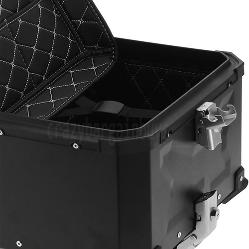 45L Motorcycle Top Box Motorbike Rear Luggage Case Tailbox Aluminium Alloy + Key - Picture 4 of 12