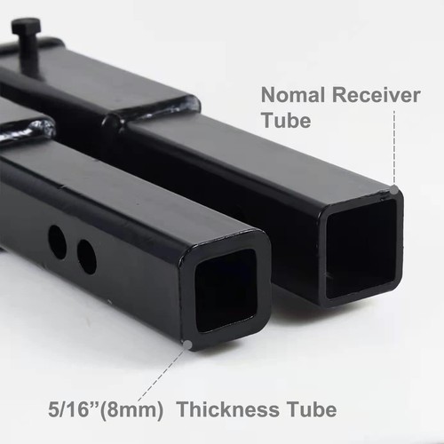 Dual Hitch Receiver with 7-1/2 Inch Rise/Drop, Receiver Hitch Extension - Picture 5 of 6