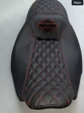 Harley Street Glide / Road Glide Replacement Seat Cover Red diamonds Red logo