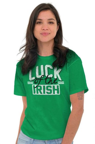 St Patrick's Day Luck of the Irish Shamrock Womens or Mens Crewneck T Shirt Tee - 第 5/22 張圖片