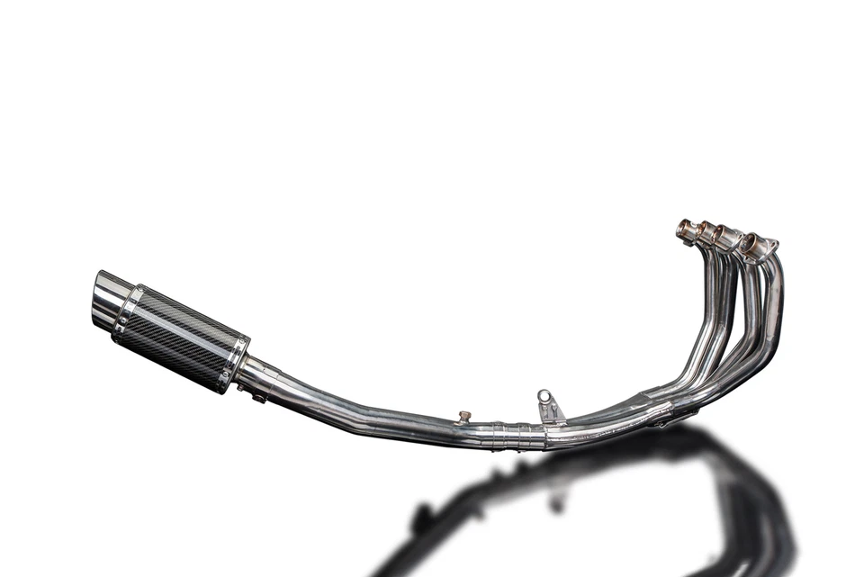 Silenciador de carbono redondo 4-1 8" escape completo Honda CBR600 F4I 2001-2006 Foto 2 de 4