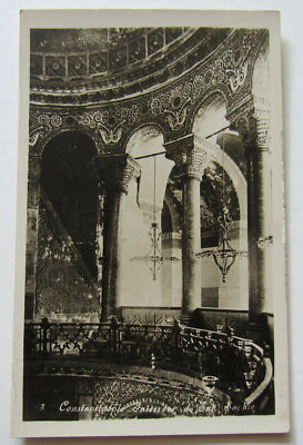 Constantinople Turkey Mosque St. Sophie Interieur Real Photo Postcard