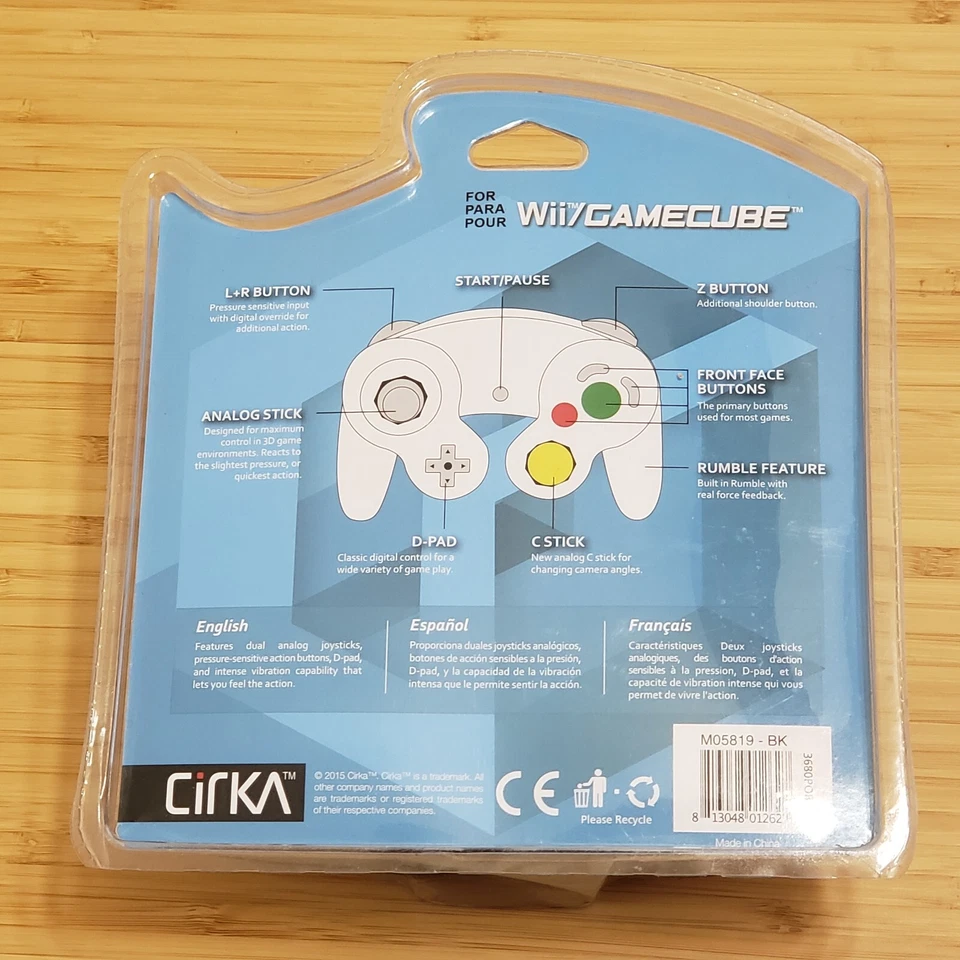 Game Controller for Nintendo Wii Gamecube NEW in package color black Cirka New - Image 3 of 4