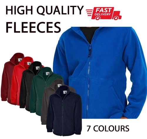 PLAIN NO TEXT Classic FLEECE Jacket Full Zip Work Wear Warm Winter Clothing
