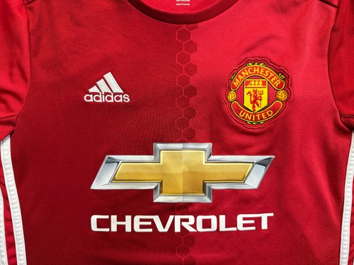 Pogba #6 adidas Manchester United 2016/17 Home jersey football shrit boys size L - Picture 3 of 14