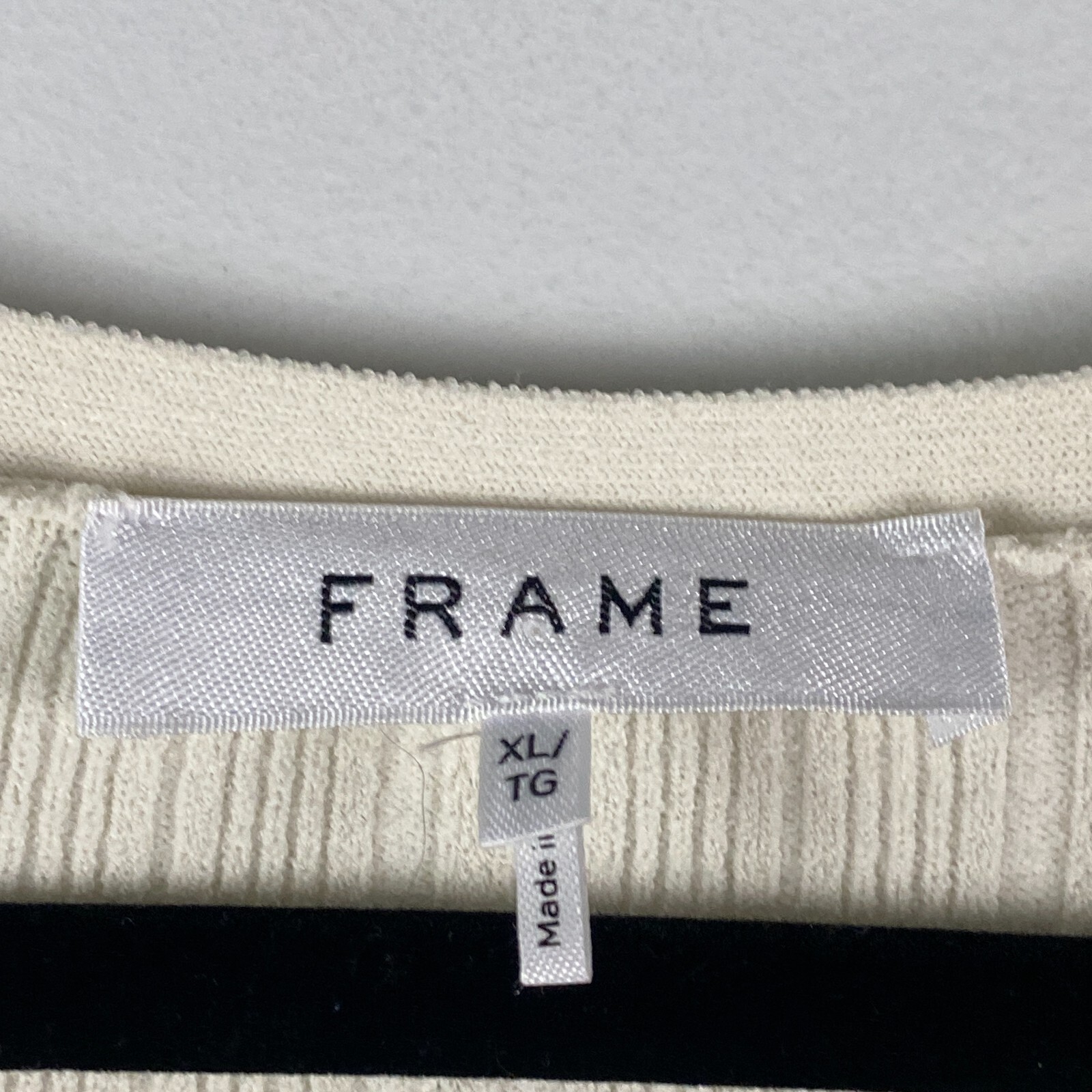 FRAME Twist-Front Rib Knit Midi Dress Size XL Bon… - image 4