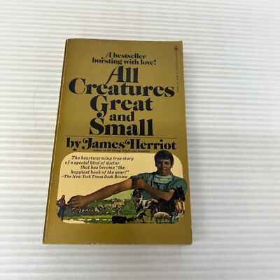 All Creatures Great And Small Paperback Book by James Herriot Bantam Books 1980