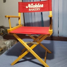 Nickles Bakery Directors Chair Canvas Folding Promotional Rare Advertising Seat