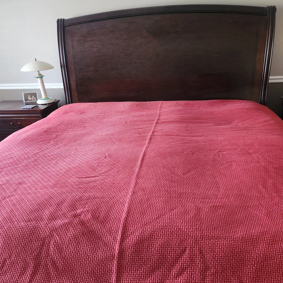 Colcha PINE CONO HILL Queen roja cesta tejido fundas B Smith retazos ropa de cama hogar Foto 3 de 4